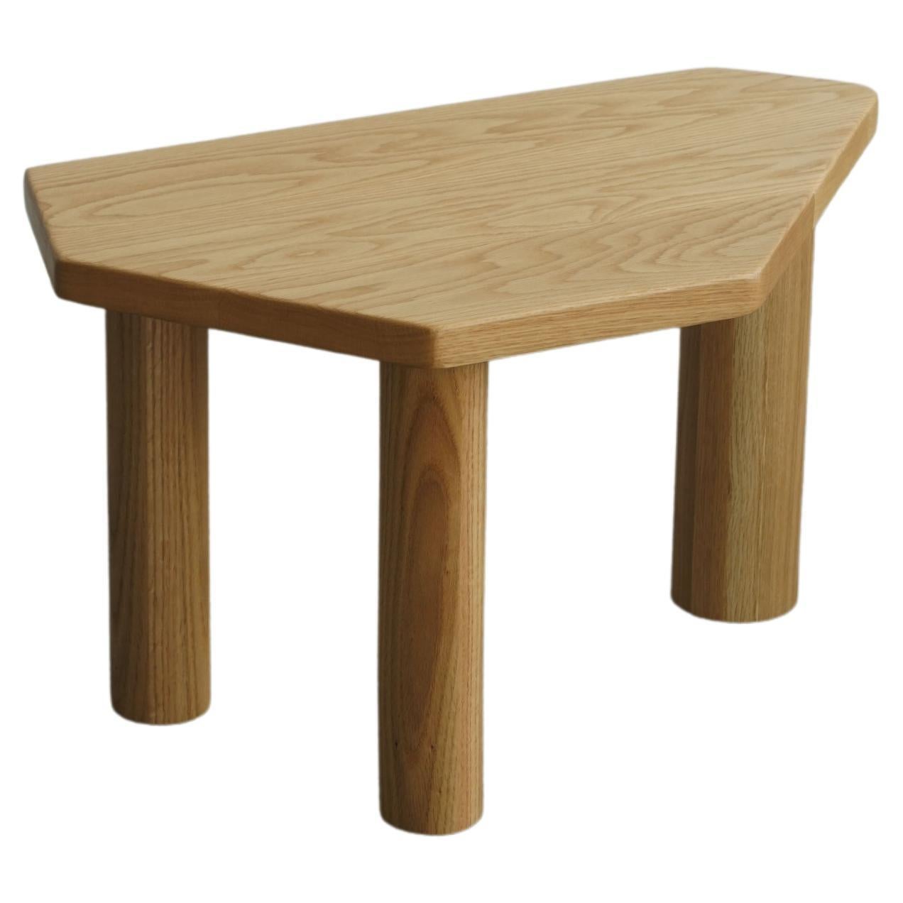 "Three Legger" table in solid White Oak by Last Workshop, organic modern For Sale