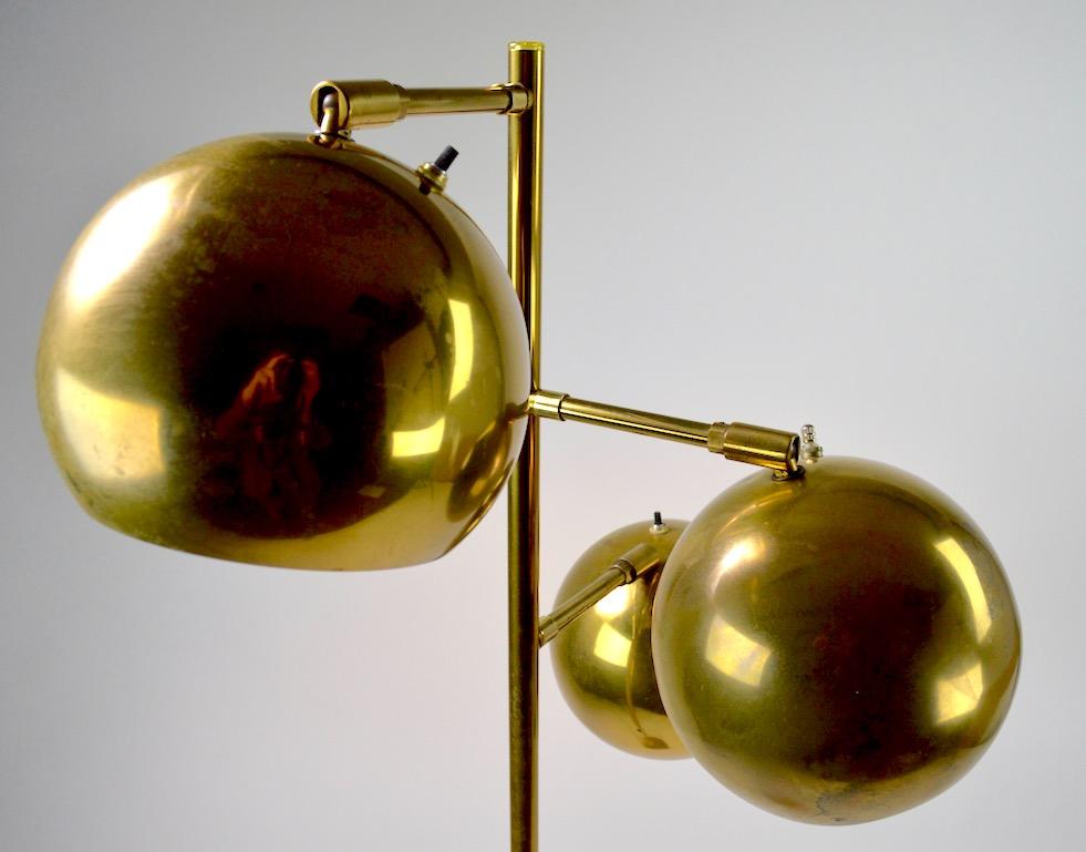 Three-Light Brass Floor Lamp by Koch and Lowy 3