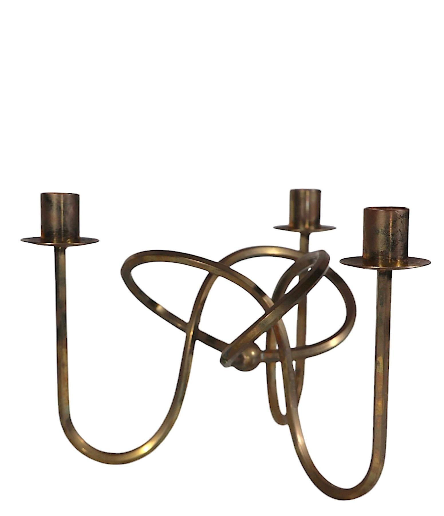Three Light Candlestick by Josef Frank for Svenskt Tenn Sweden c 1930's 7