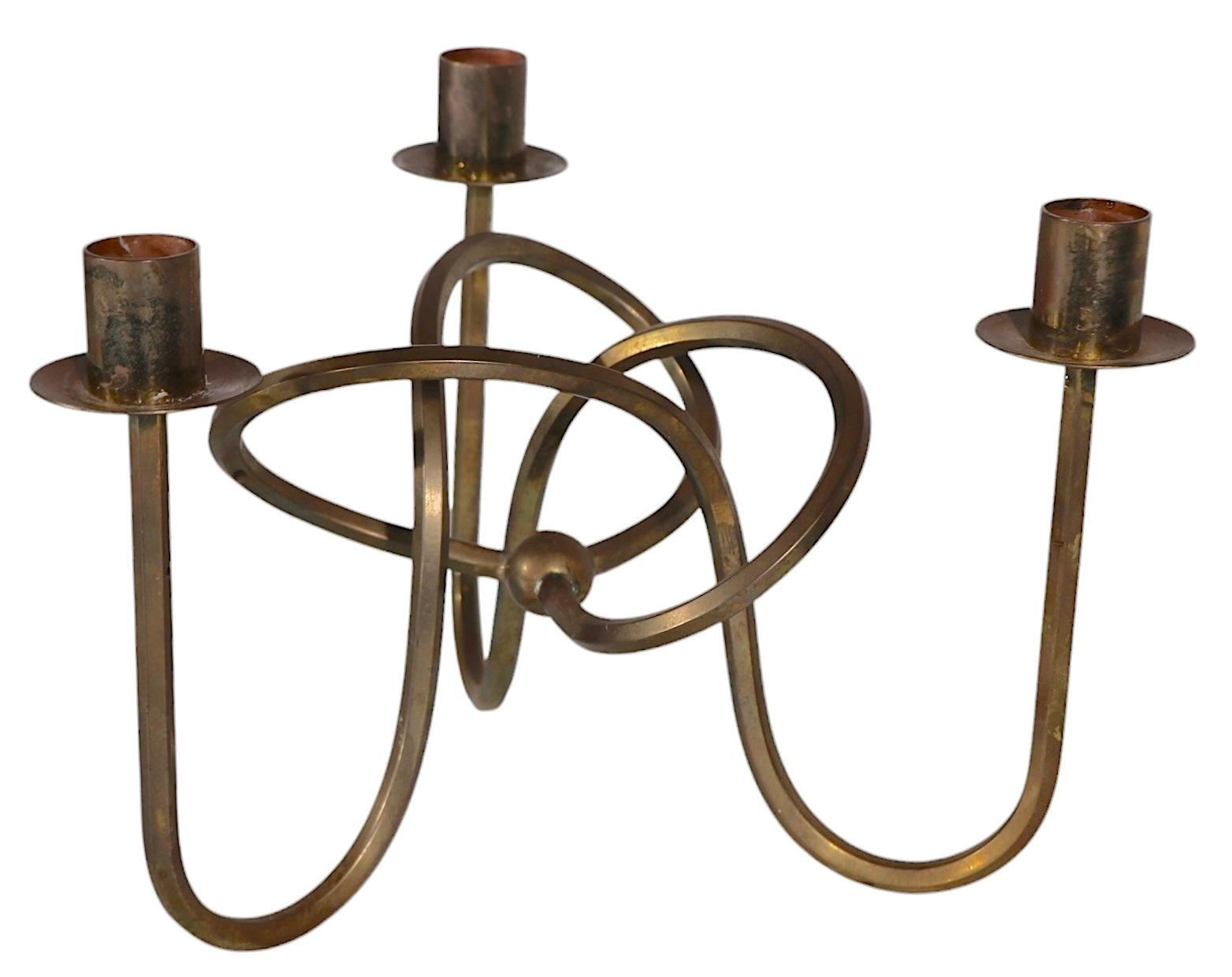 Three Light Candlestick by Josef Frank for Svenskt Tenn Sweden c 1930's 8