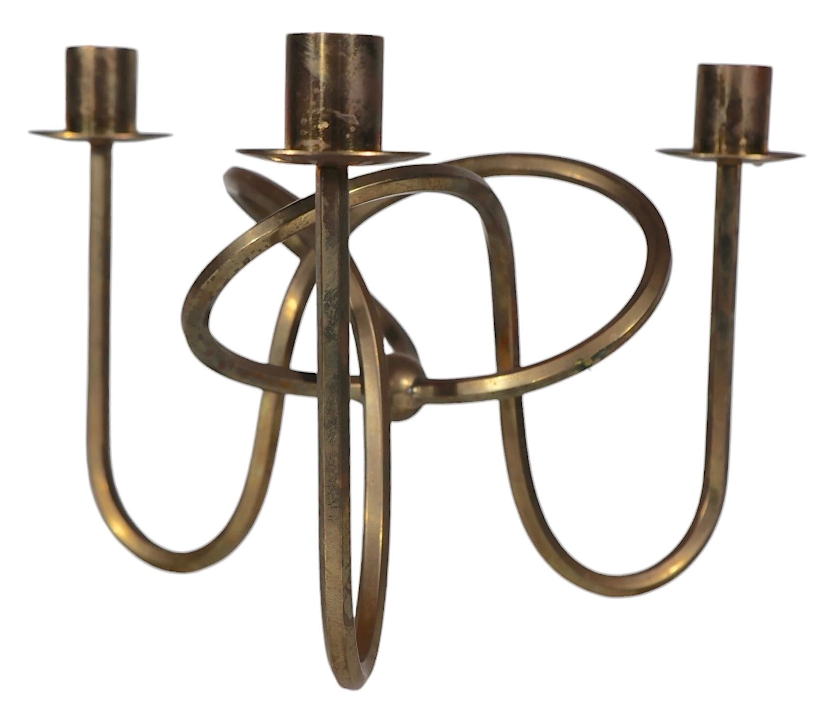 Three Light Candlestick by Josef Frank for Svenskt Tenn Sweden c 1930's 10