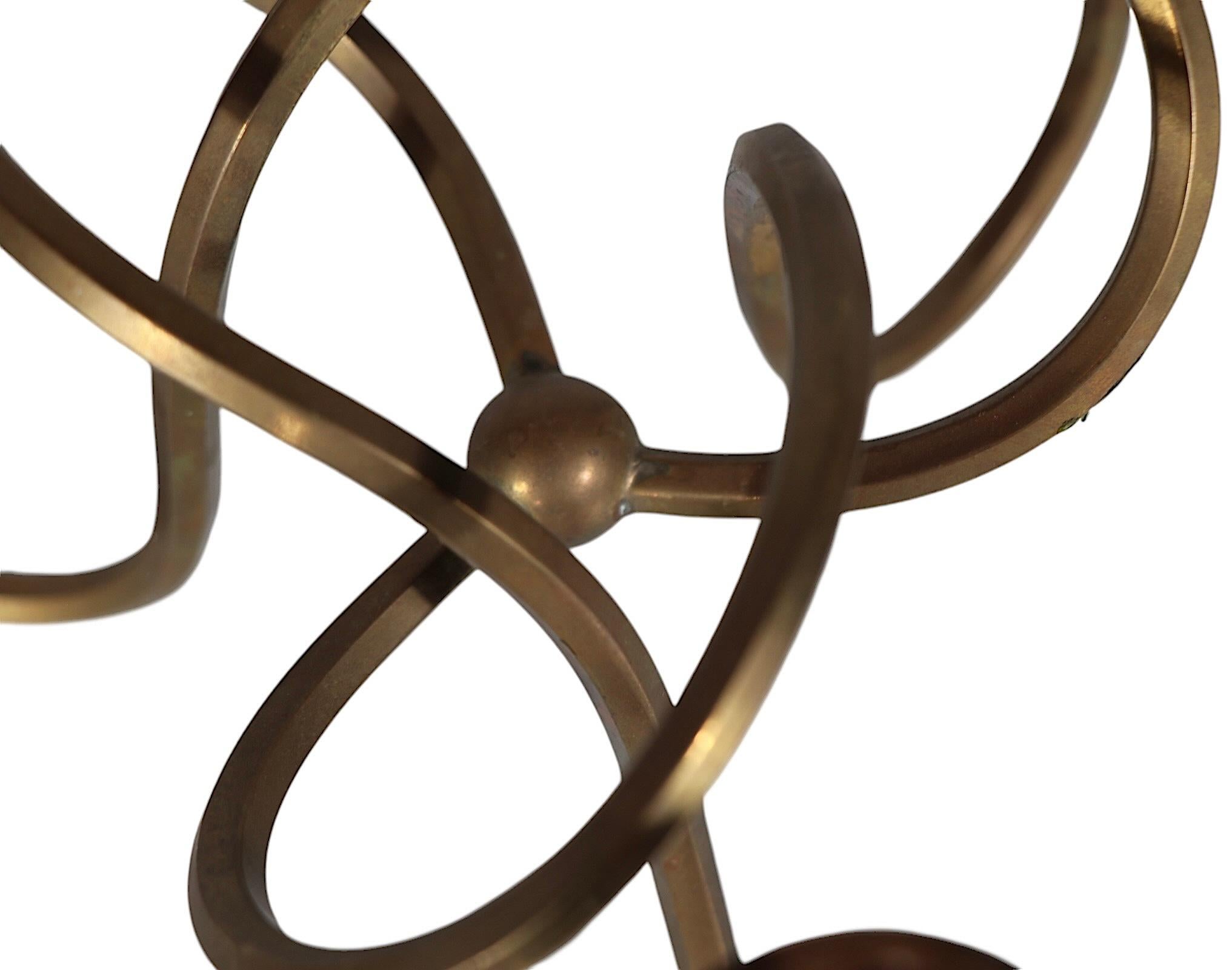 Three Light Candlestick by Josef Frank for Svenskt Tenn Sweden c 1930's In Good Condition In New York, NY