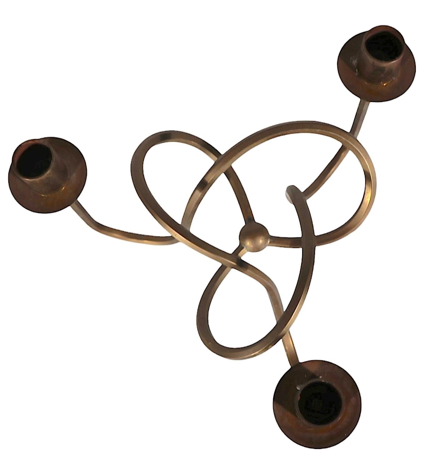 Mid-20th Century Three Light Candlestick by Josef Frank for Svenskt Tenn Sweden c 1930's