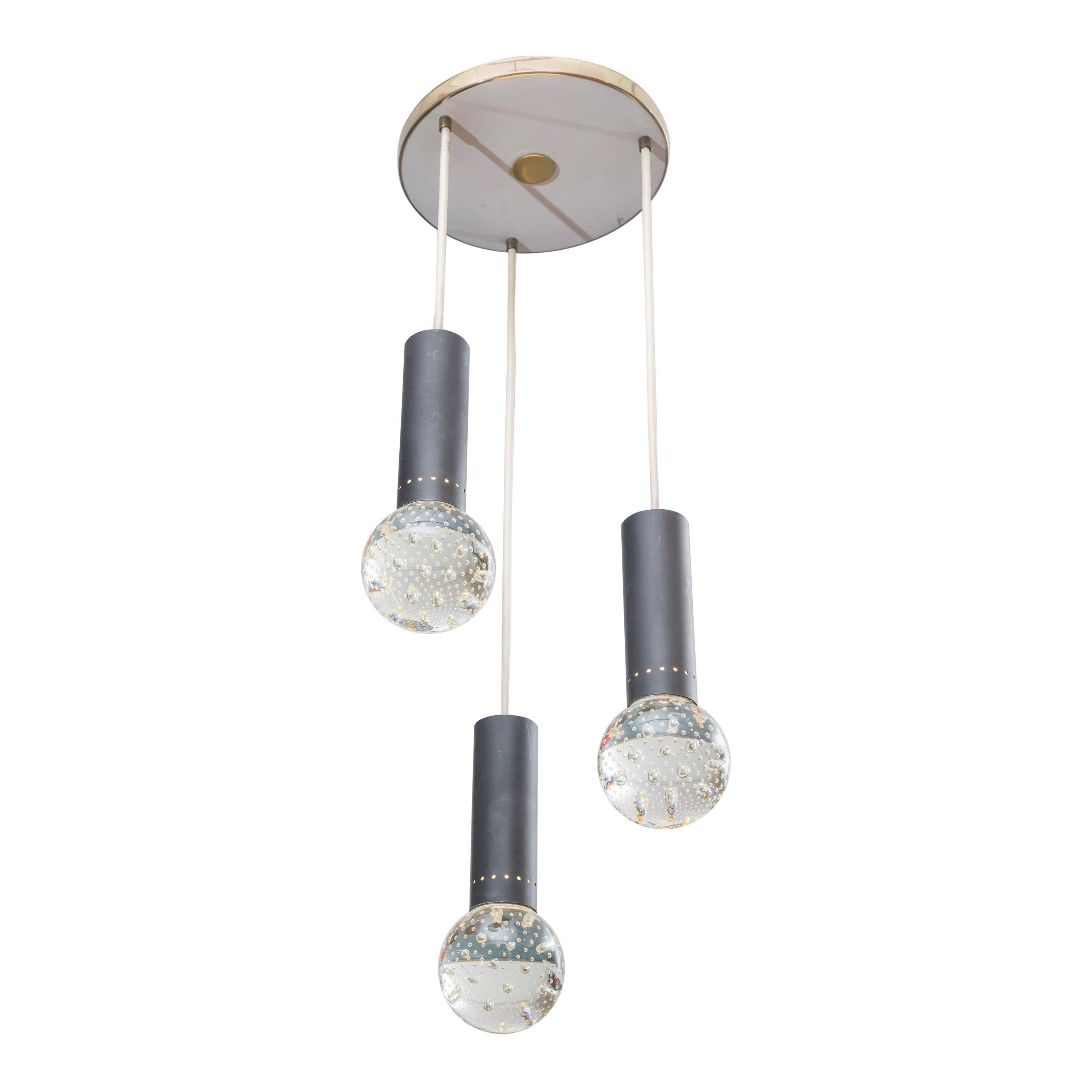 Three-Light Chandelier by Gino Sarfatti & Archimede Seguso, 1960s For Sale