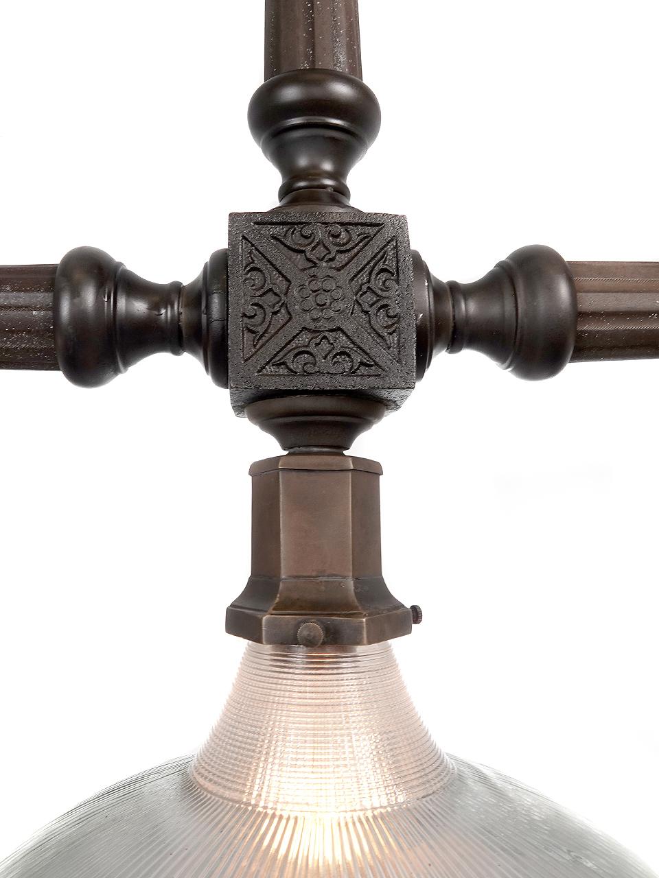20th Century Three Light Double Arm Gas Lamp