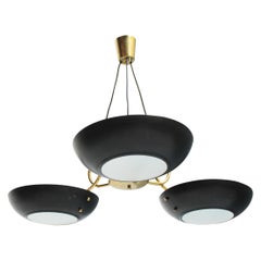 Three-Light Italian Chandelier in the Manner of Stilnovo