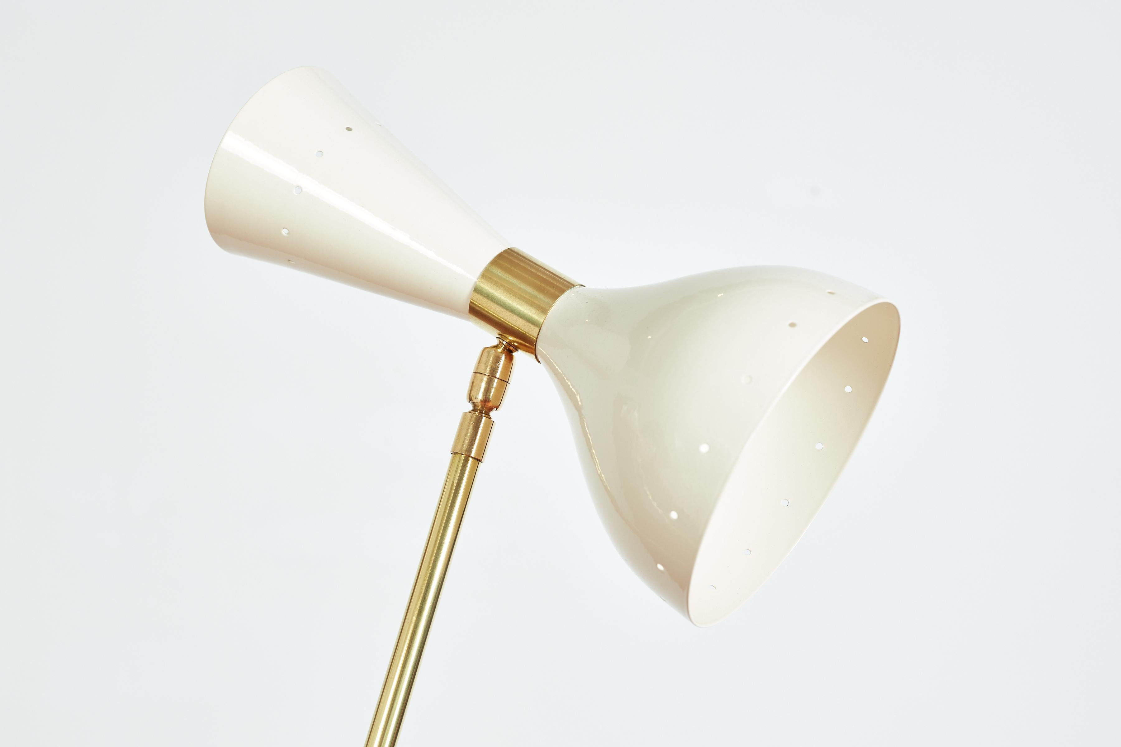 Three-Light Tripod Stilnovo Style Floor Lamp For Sale 4
