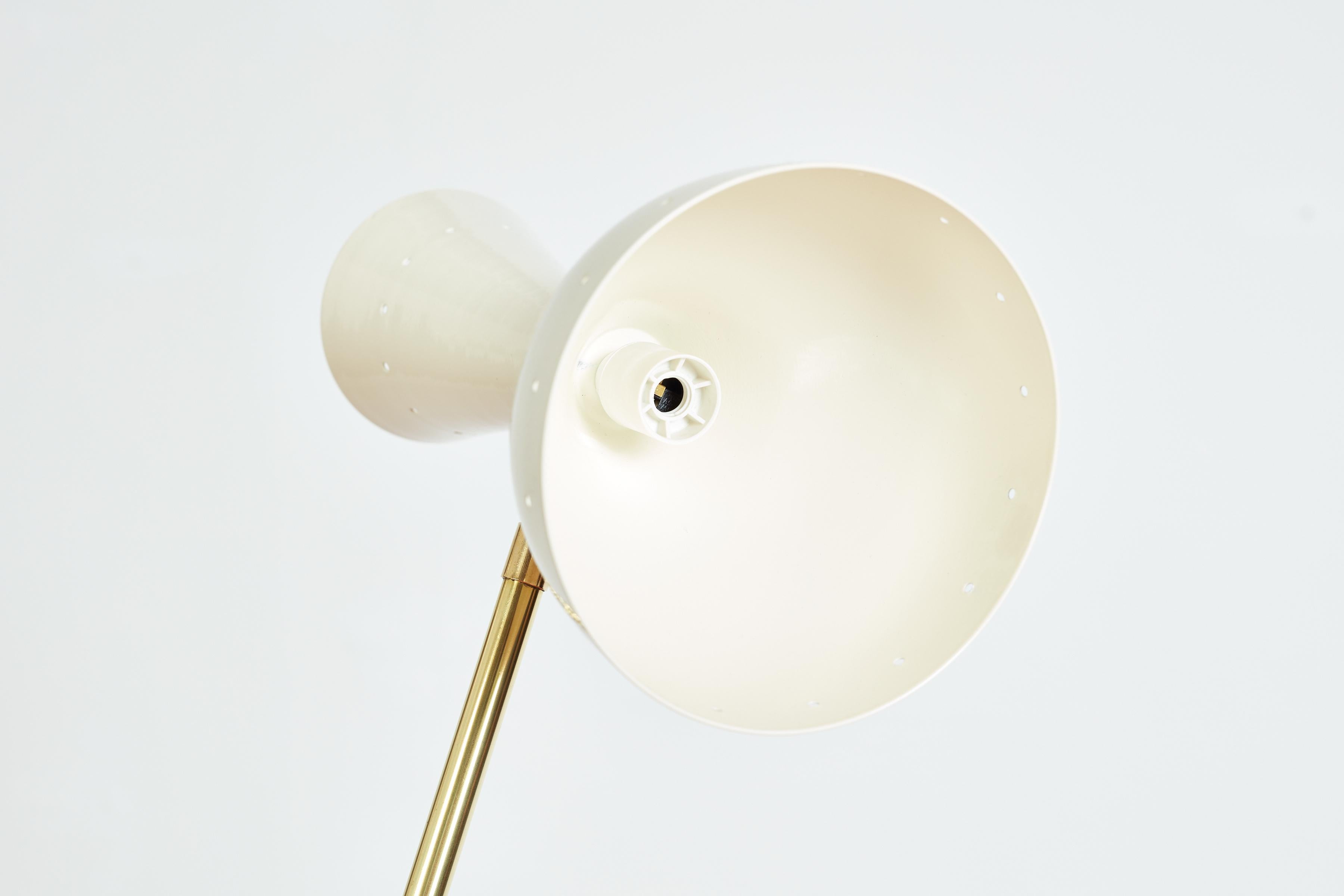 Three-Light Tripod Stilnovo Style Floor Lamp For Sale 6