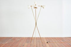 Three-Light Tripod Stilnovo Style Floor Lamp