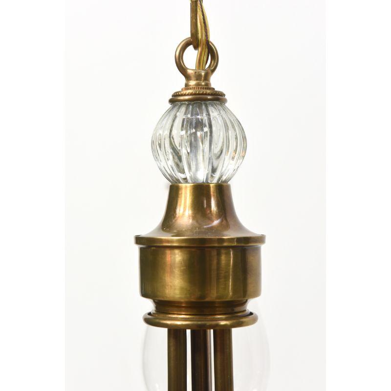 Country Mid 20th Century Three Light  Oil Style Chandelier For Sale