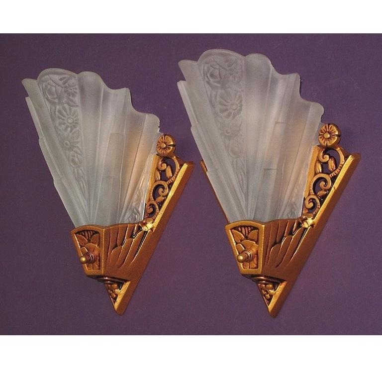 Eight Lightolier Art Deco Bungalow Wall Sconces Priced Each For Sale 2