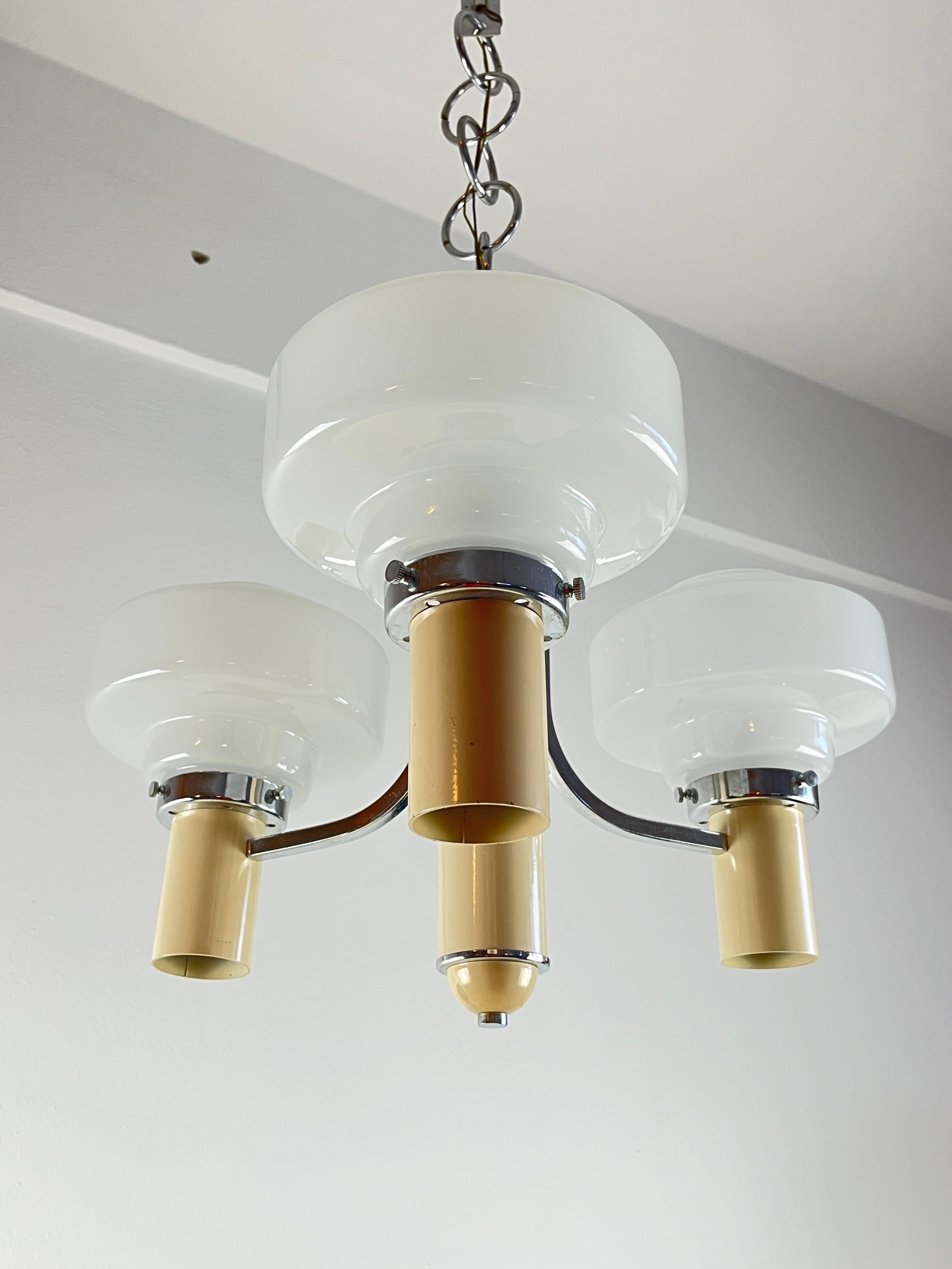 Other Three Lights Chandelier, Made in Italy, 1970s For Sale