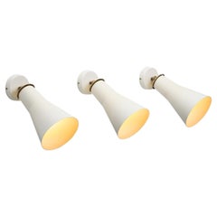 Three Lisa Johansson-Pape "13-005" Wall Lights for Stockmann Orno, Finland 1950s
