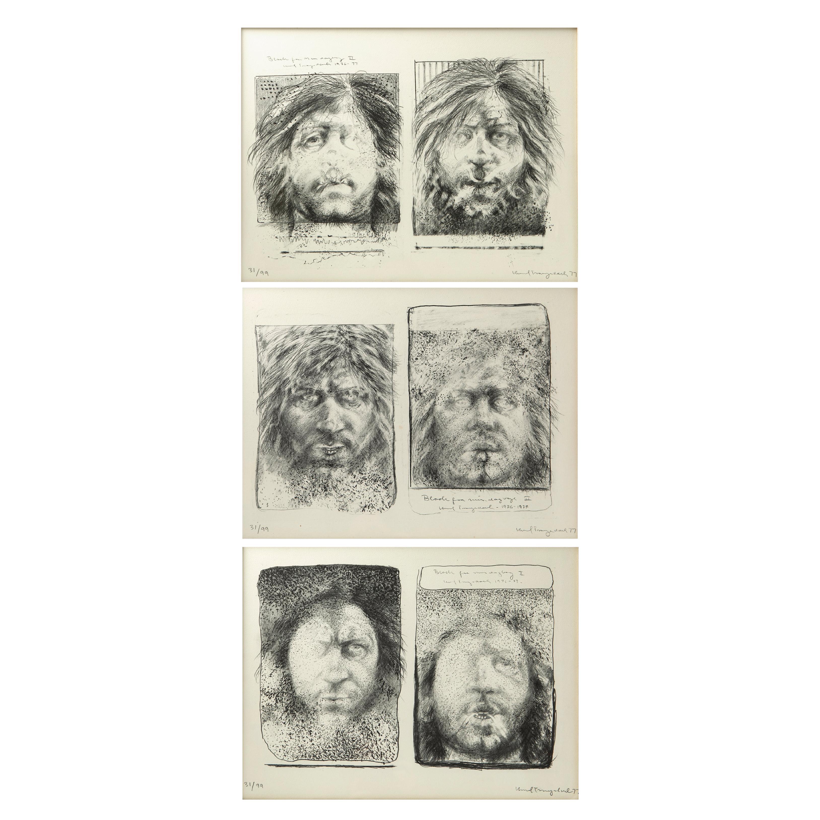 Three Lithographs by Kurt Trampedach For Sale