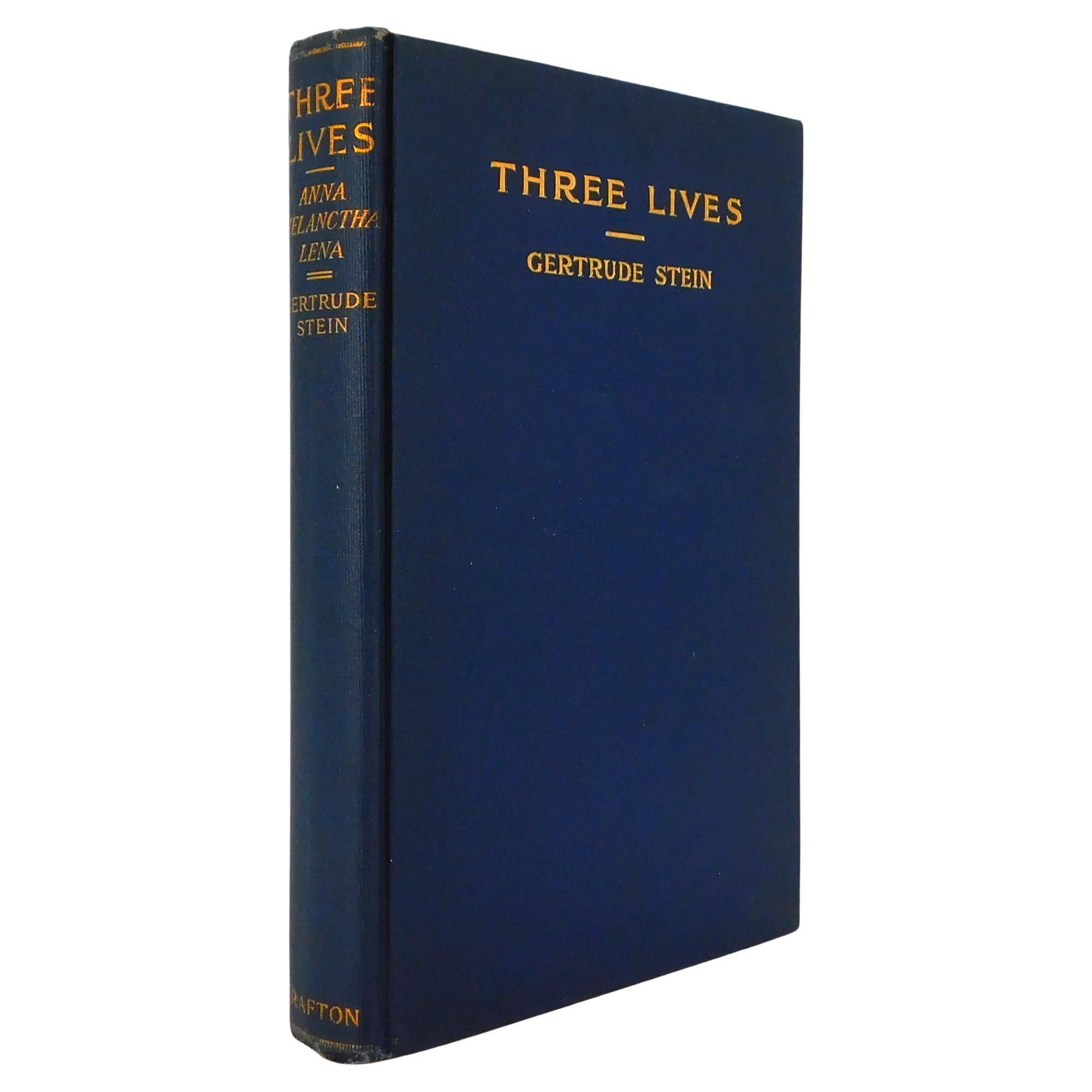 THREE LIVES de Gertrude Stein.  PREMIÈRE ÉDITION, PREMIÈRE IMPRESSION en vente