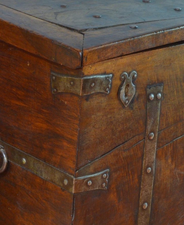 “Three locks” chest. Walnut, wrought iron. 16th century. at 1stDibs