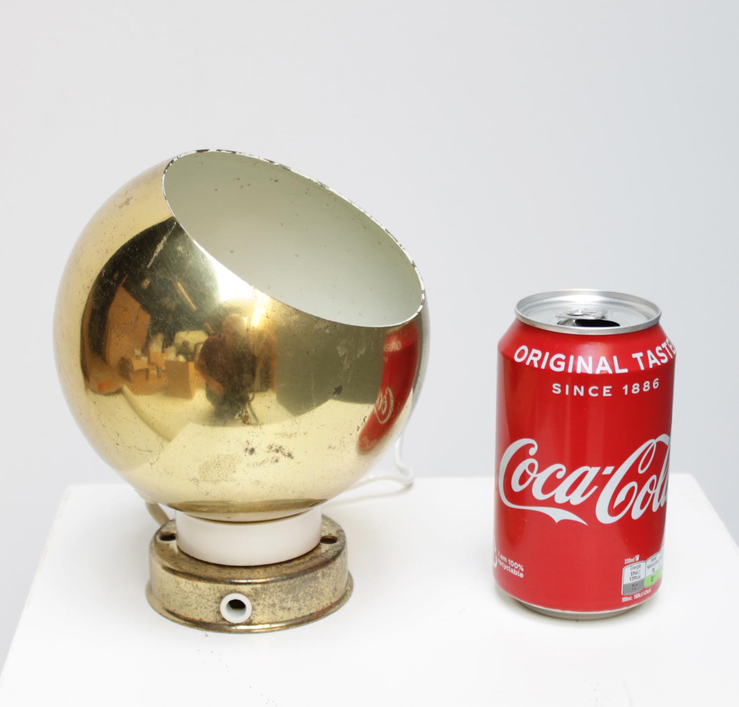 Three Magnetic Brass Ball Lights by Reggiani 4