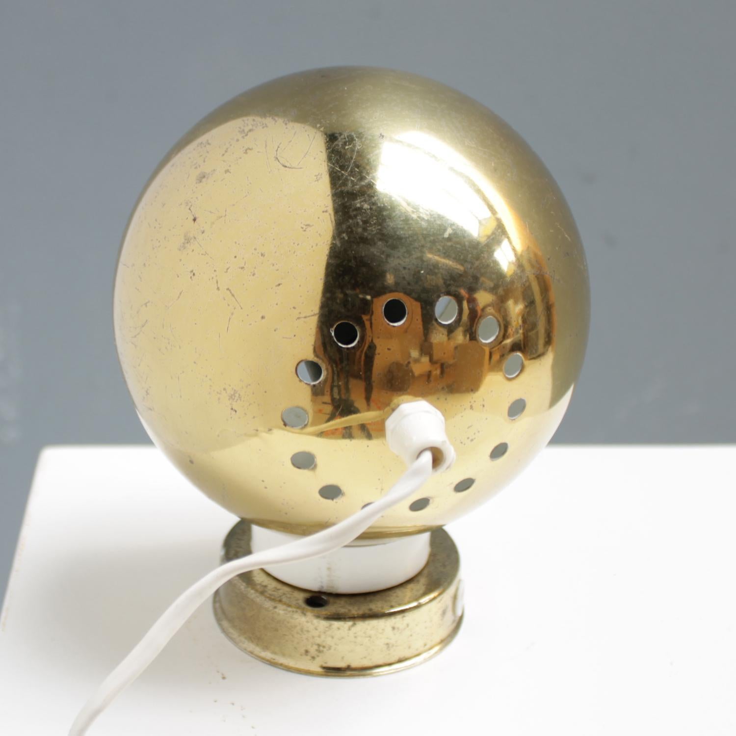 Three Magnetic Brass Ball Lights by Reggiani 7
