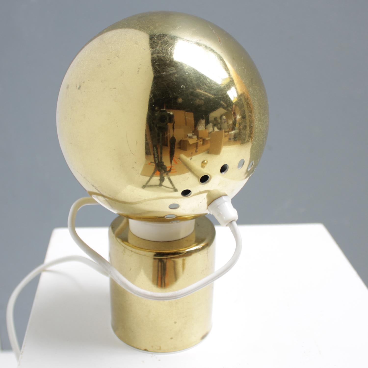 Three Magnetic Brass Ball Lights by Reggiani 11