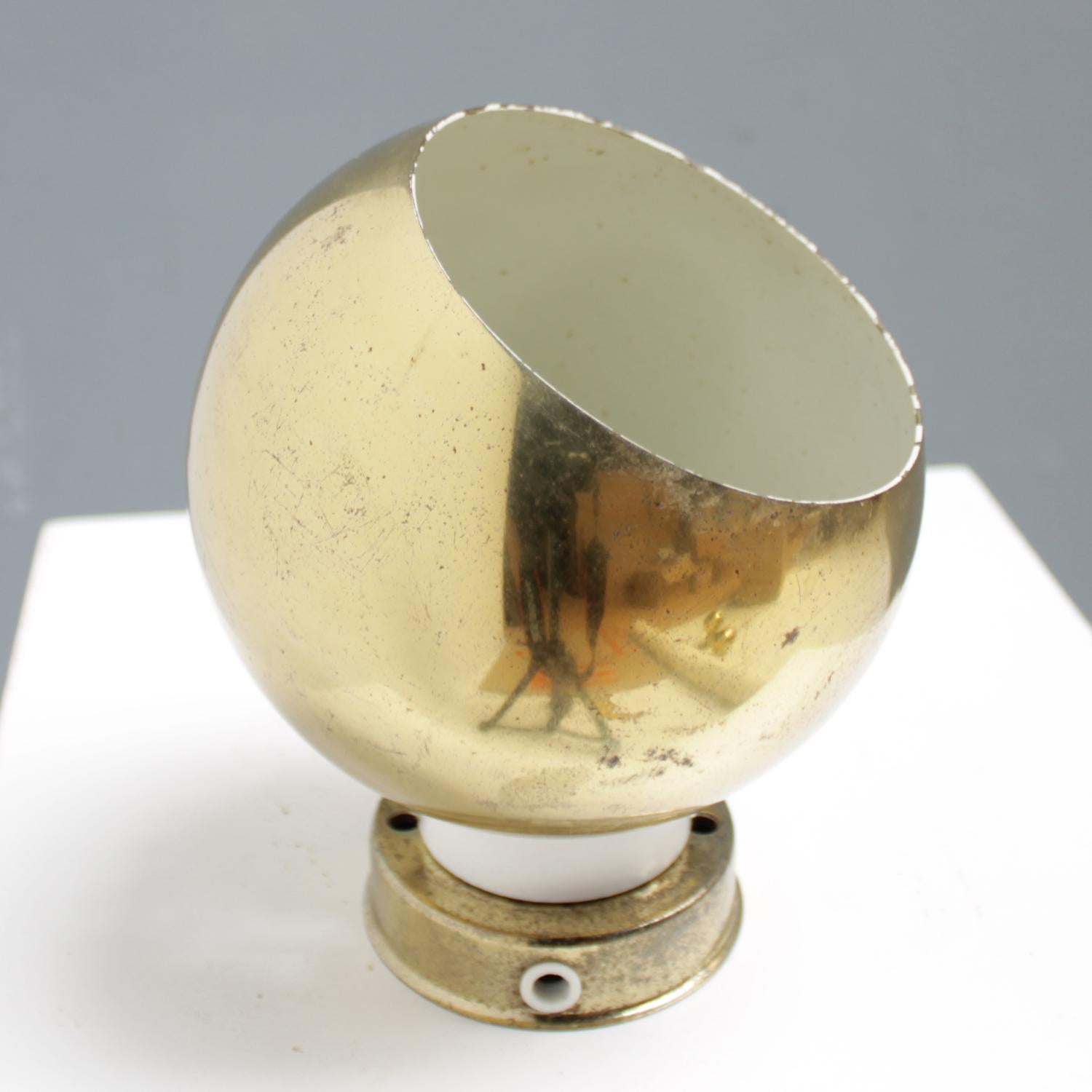 Three Magnetic Brass Ball Lights by Reggiani 12