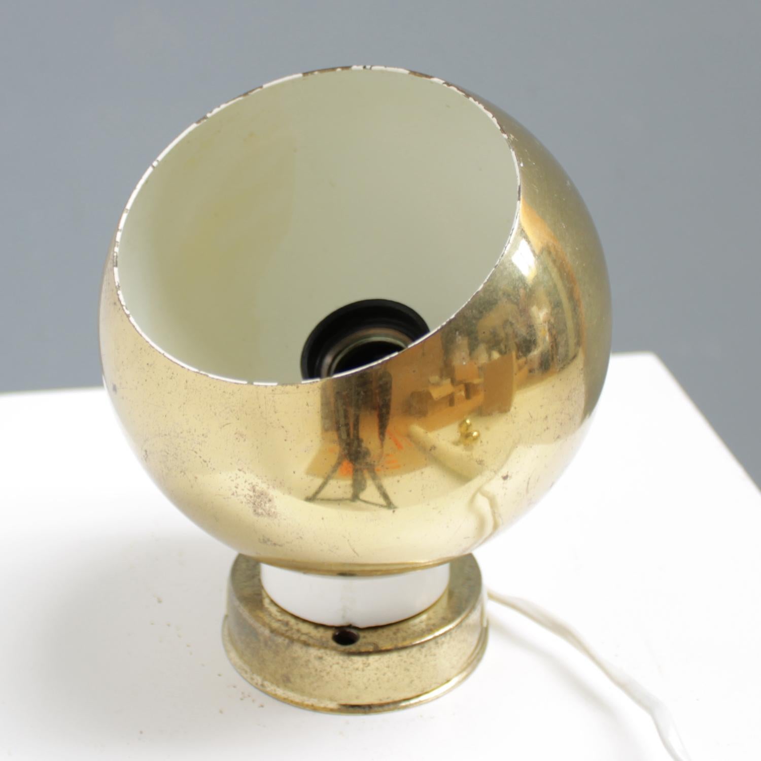 Three Magnetic Brass Ball Lights by Reggiani 13