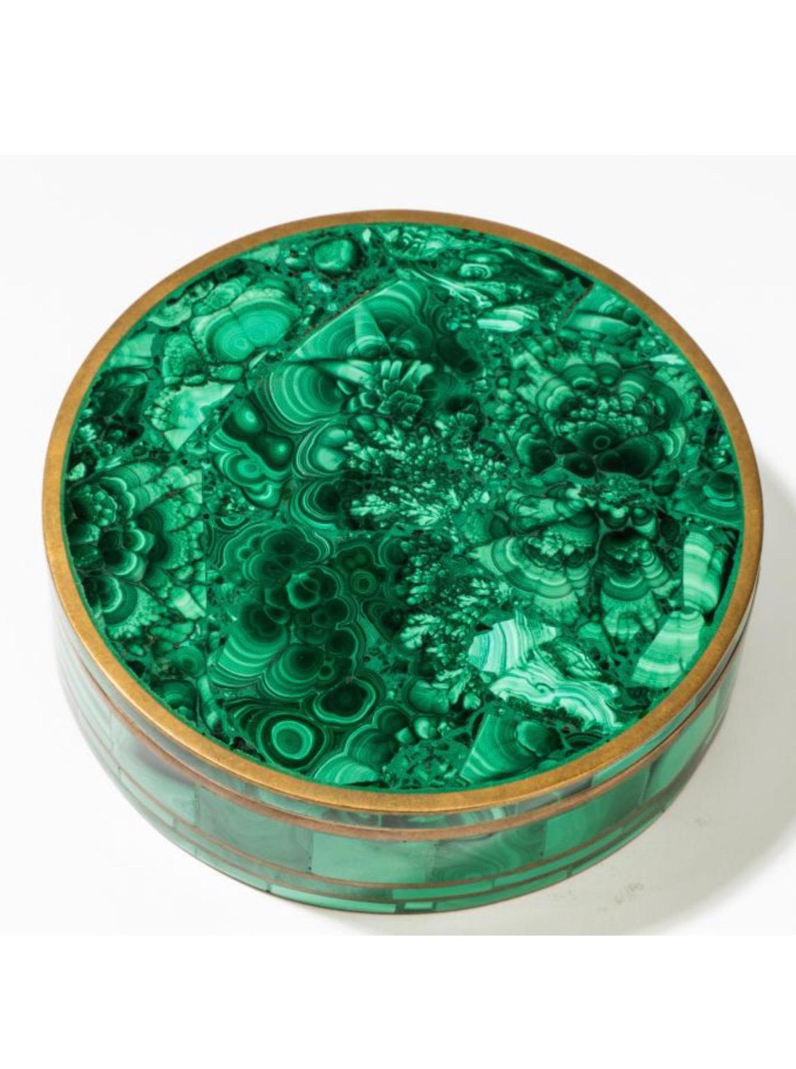 Mid-Century Modern Three Malachite Table Boxes For Sale