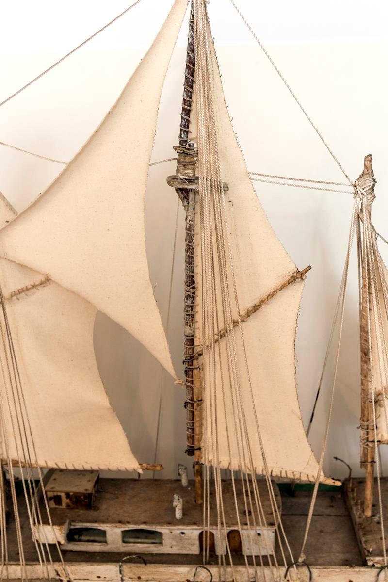 Three Masted Gaff Rigged Schooner In Good Condition For Sale In Washington, DC