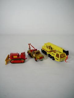 Three Matchbox Toy Construction Machines by Lesney, England, 1960-70s