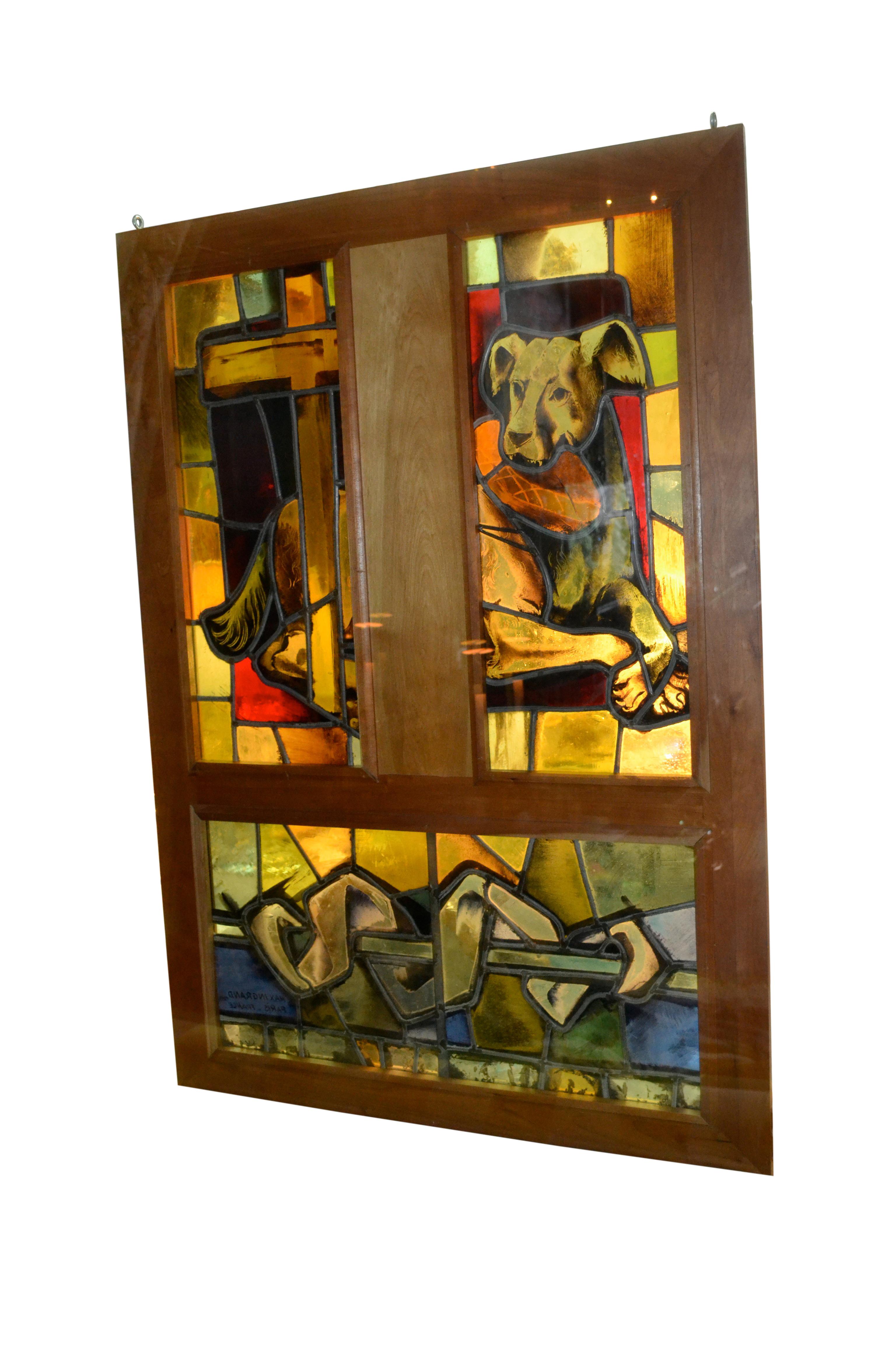 mid century stained glass