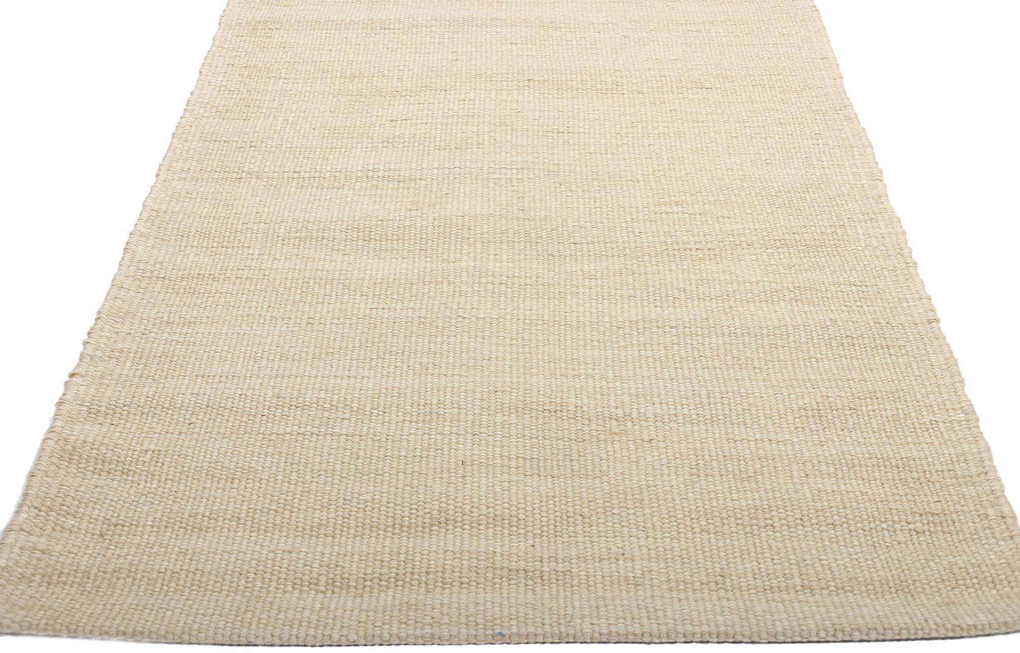 Tres Nuevas Alfombras Kilim Orgánicas Modernas Japonesas a Juego, 03'01 x 12'00 Tejido a mano en venta