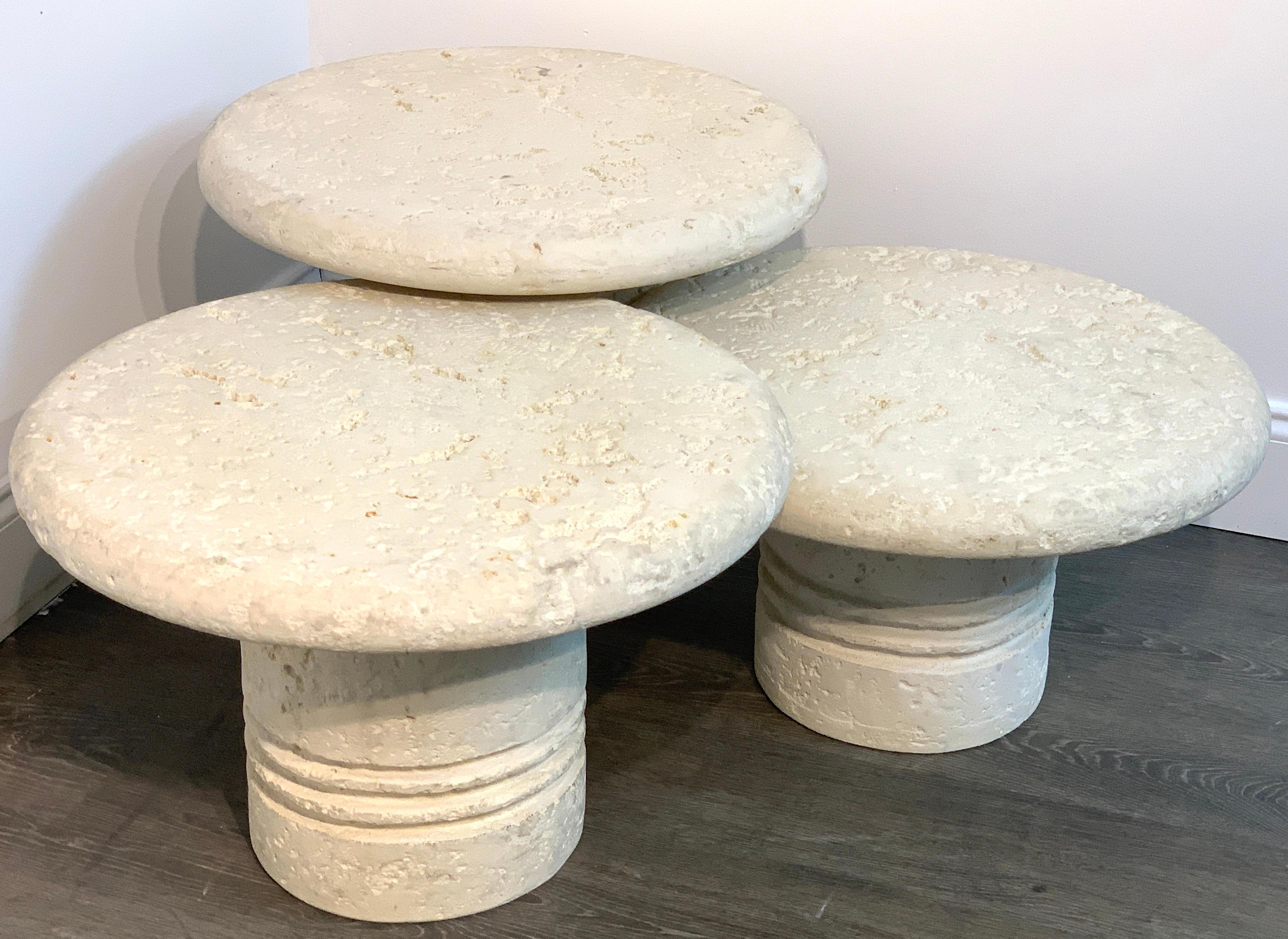 white mushroom coffee table