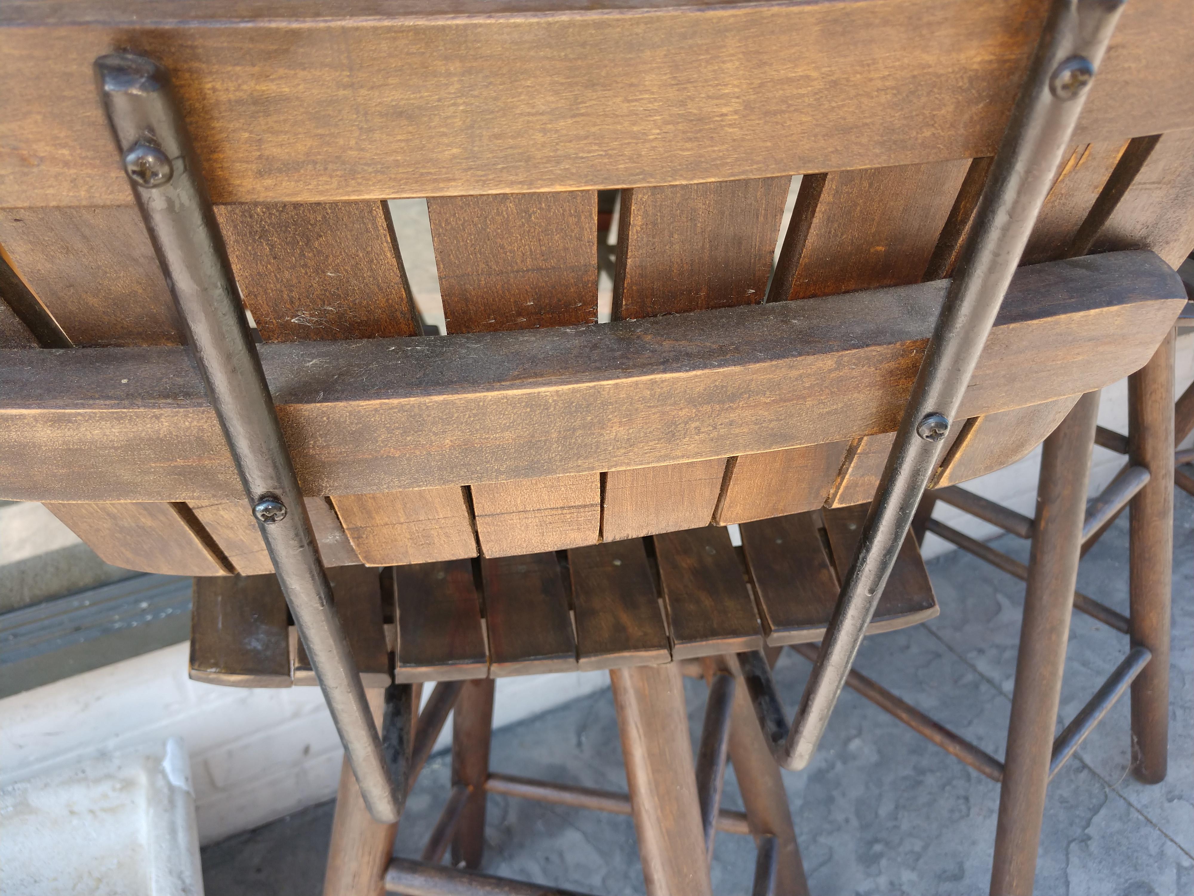 Three Mid-Century Modern Bar Stools by Arthur Umanoff In Good Condition In Port Jervis, NY