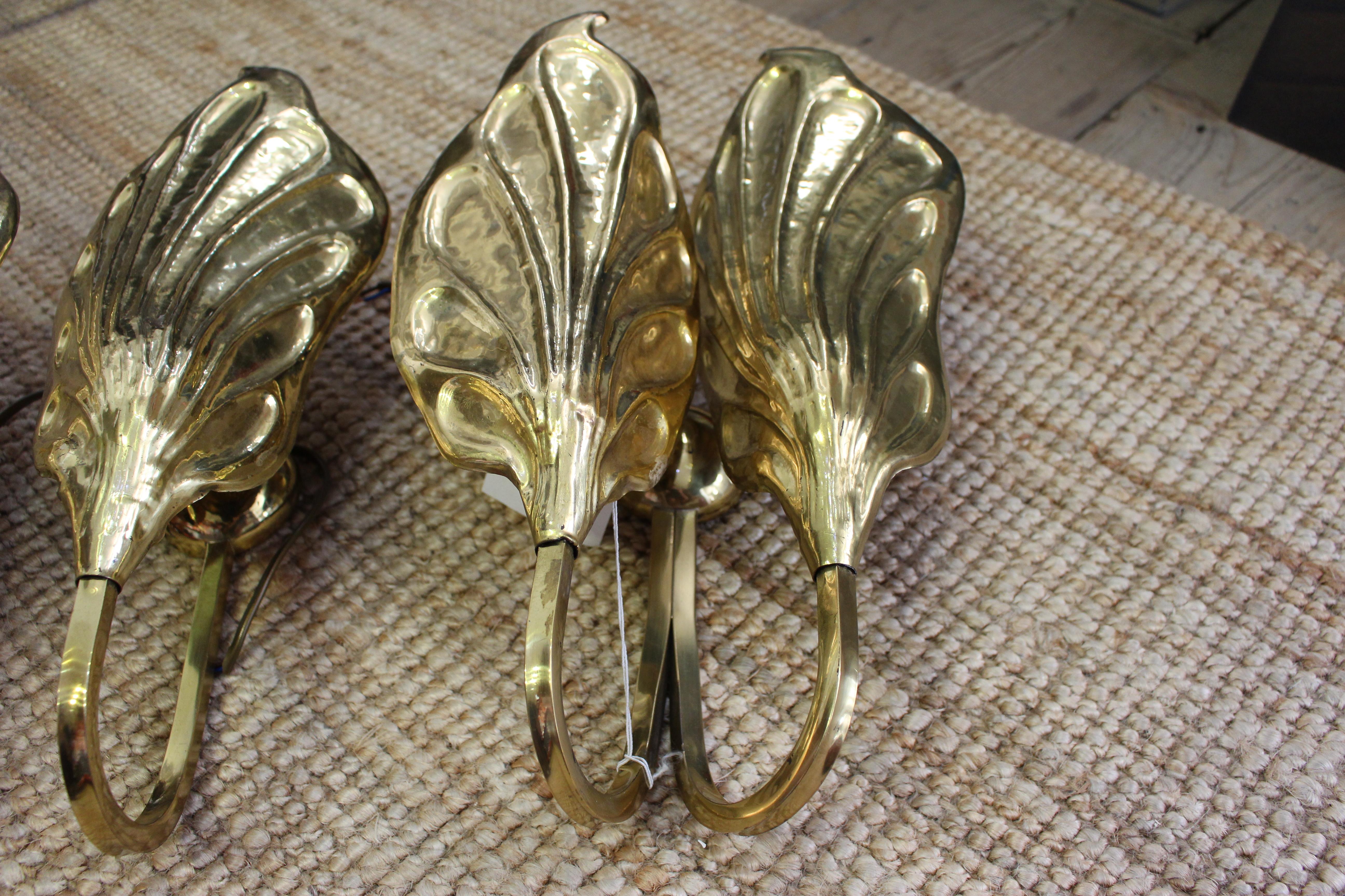 Art Nouveau Three Midcentury Wall Lights by Tommaso Barbi and Carlo Giorgi for G&G Disegni For Sale