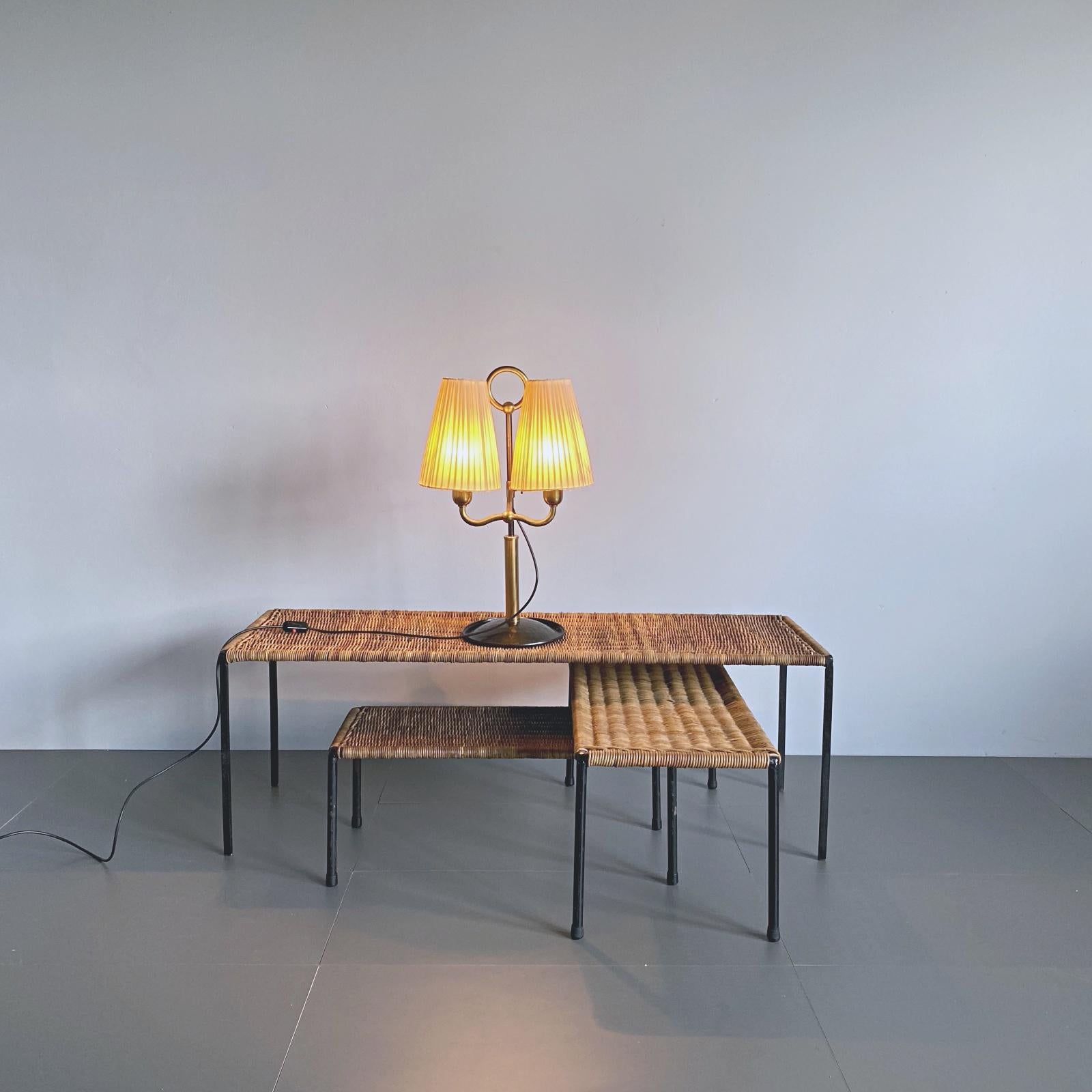 Three Mid-Century Modern Carl Auböck Rattan Coffee & Side Table, 1950s, Austria 1