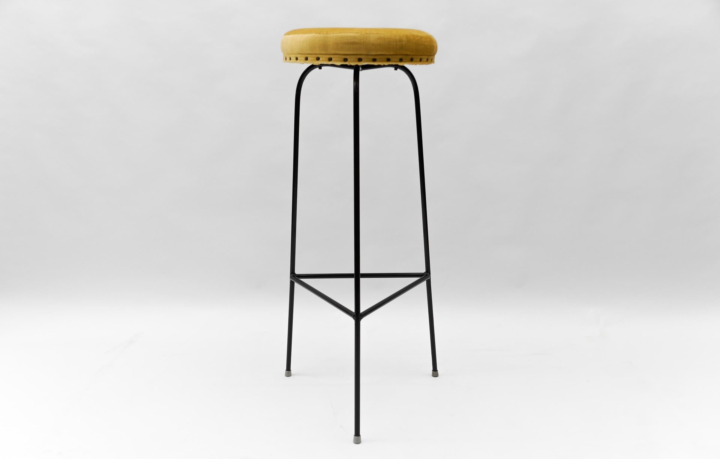 Three Minimalistic String Mid-Century Modern Bar Stools, 1950s For Sale 6