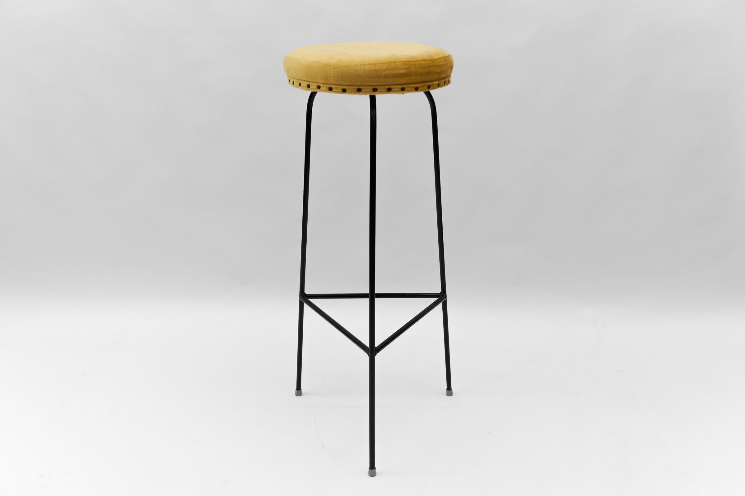 Three Minimalistic String Mid-Century Modern Bar Stools, 1950s For Sale 9