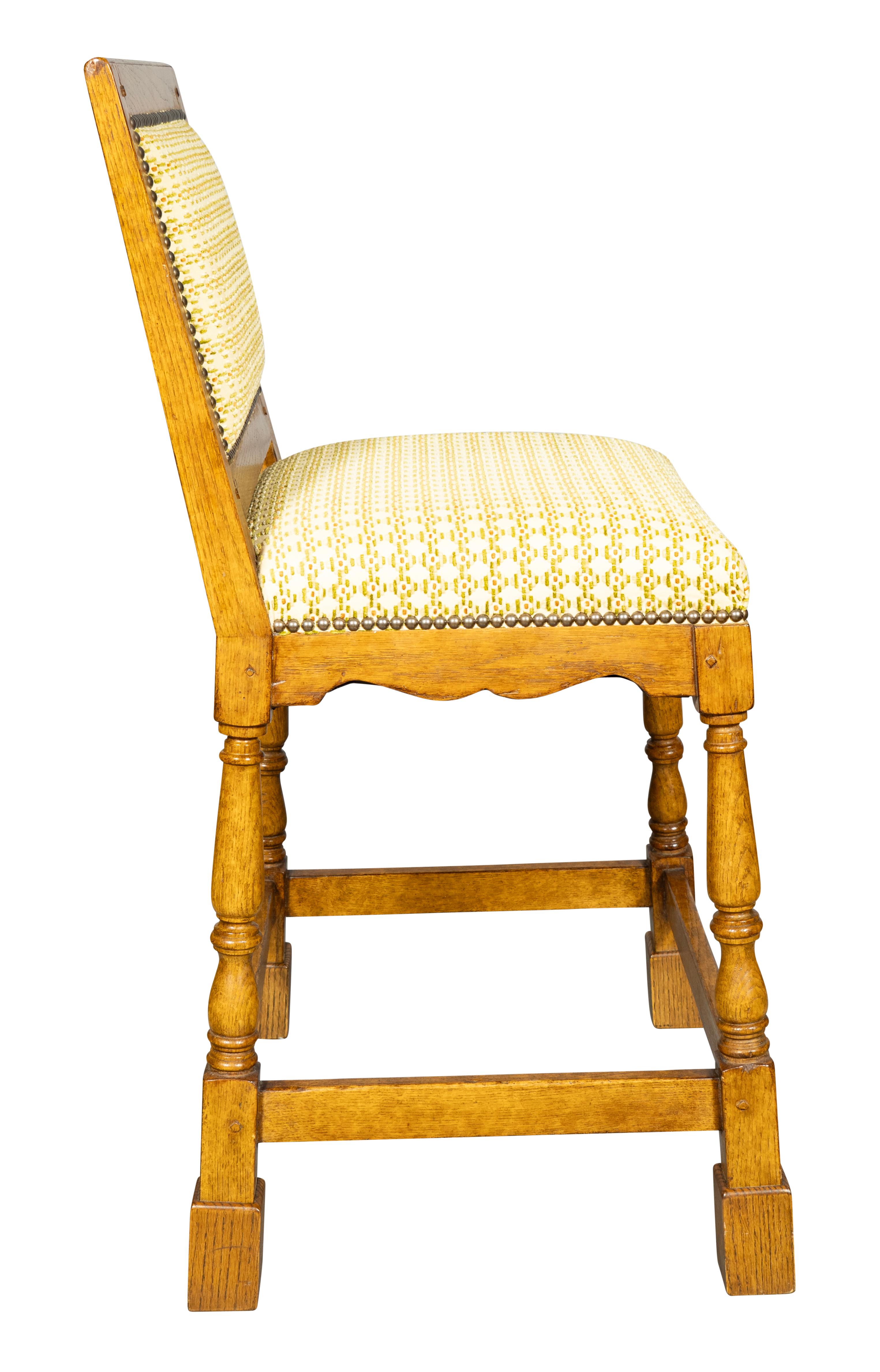 Three Minton Spidell Oak Bar Stools In Good Condition For Sale In Essex, MA