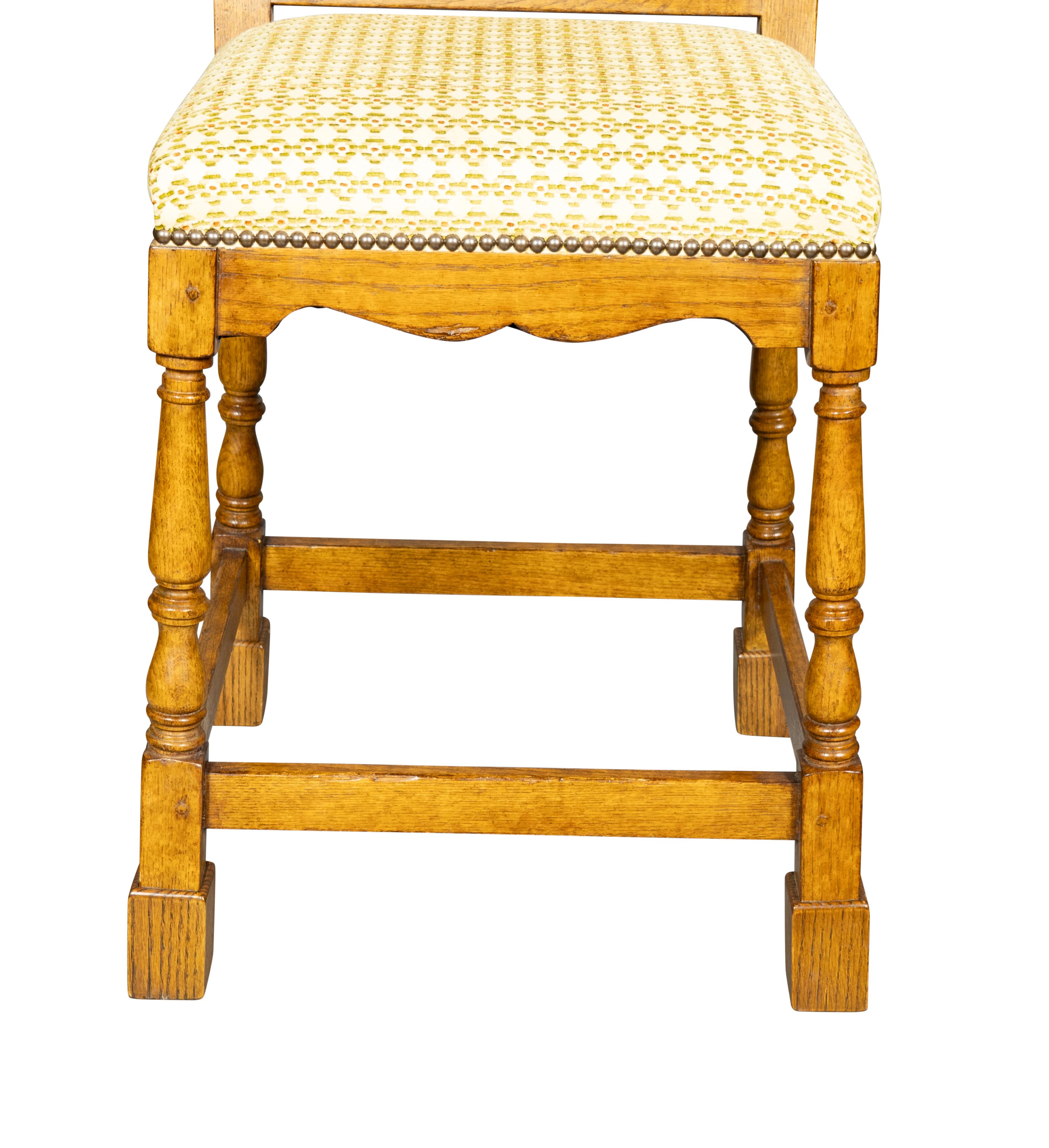 Three Minton Spidell Oak Bar Stools For Sale 2