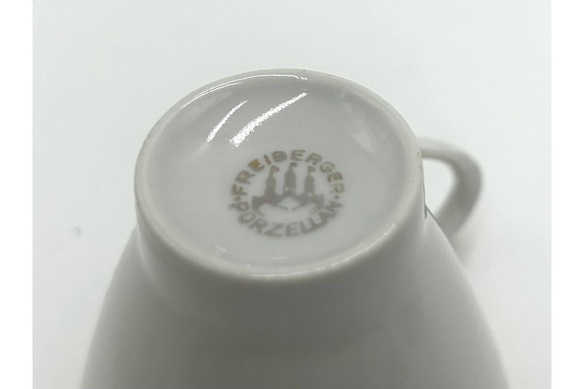 German Three mocha cups, Freiberger Porzellan For Sale