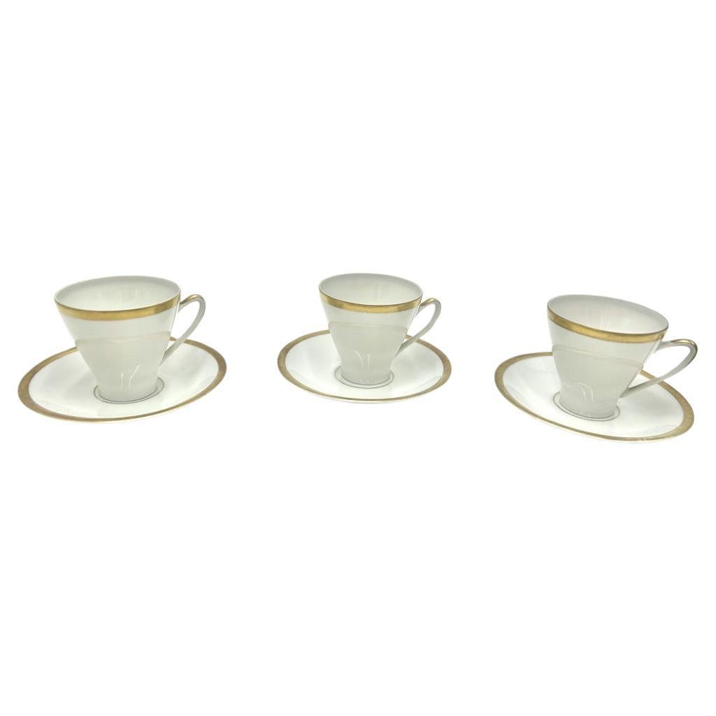 Three mocha cups, Freiberger Porzellan For Sale