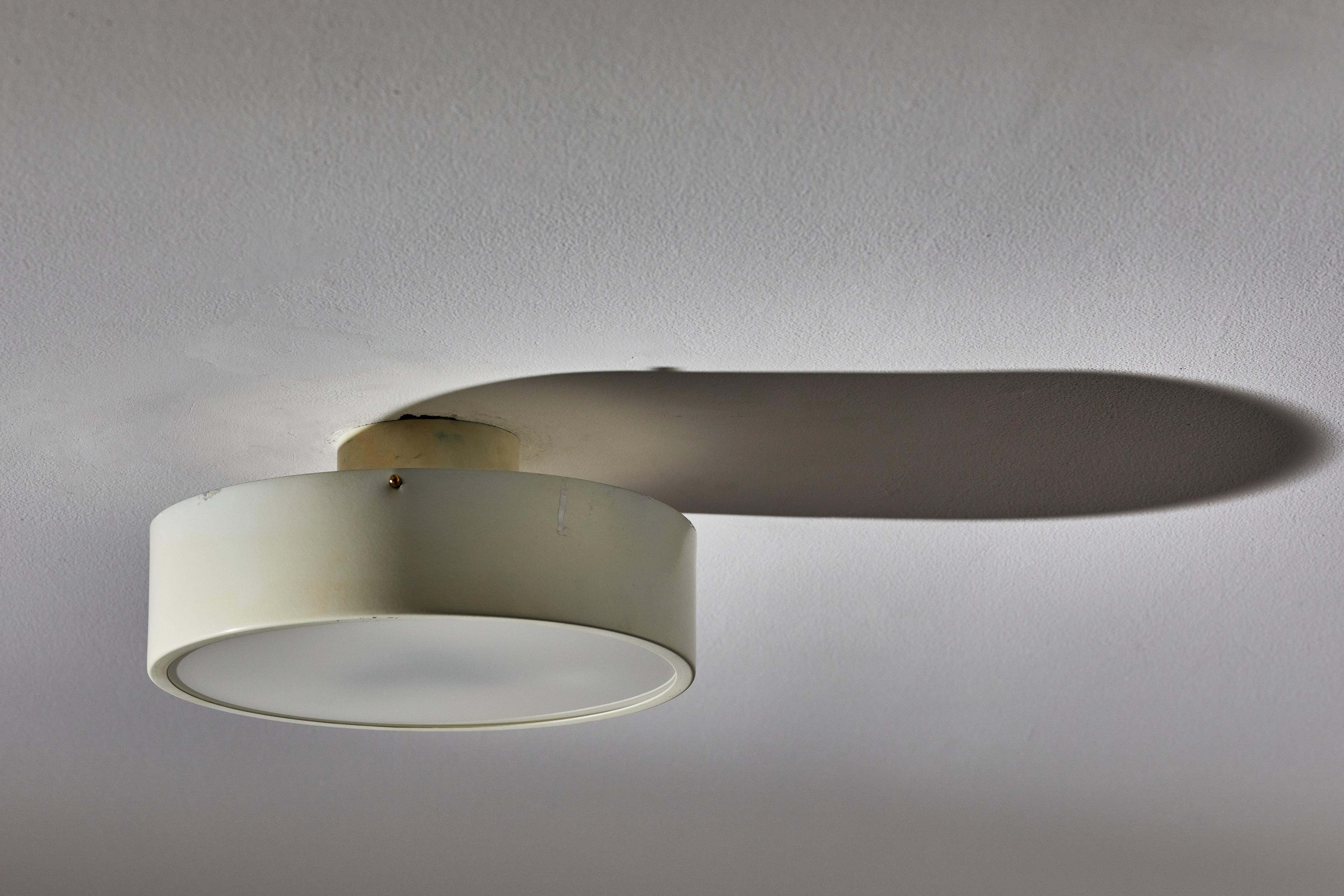 One Model 450 Flushmount Ceiling Light by Tito Agnoli for Oluce In Good Condition In Los Angeles, CA