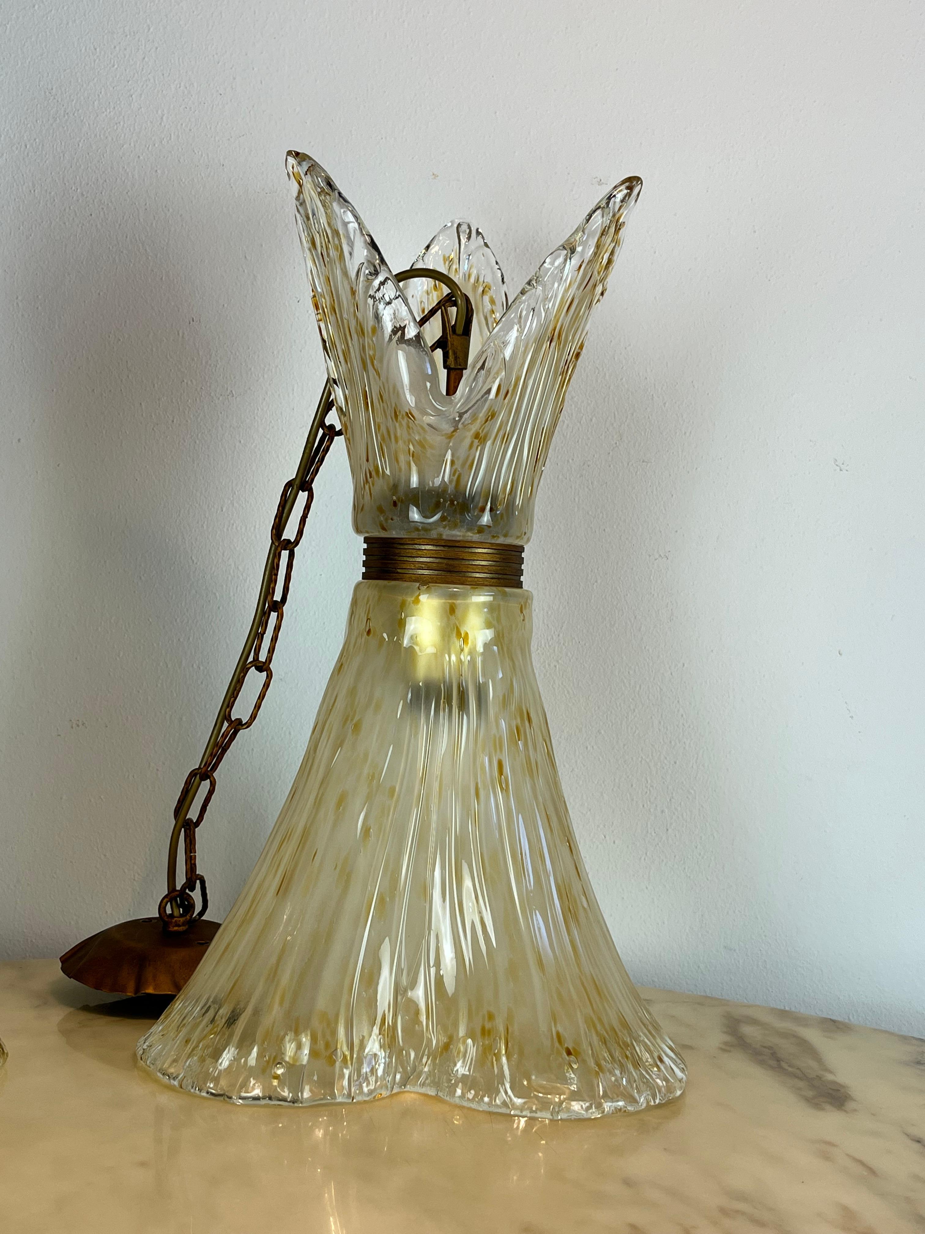 Set of 3  Murano Glass Chandeliers Italian Design  1990s 4