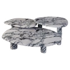 Three Musketeers Marble Coffee Table - Set Of Three