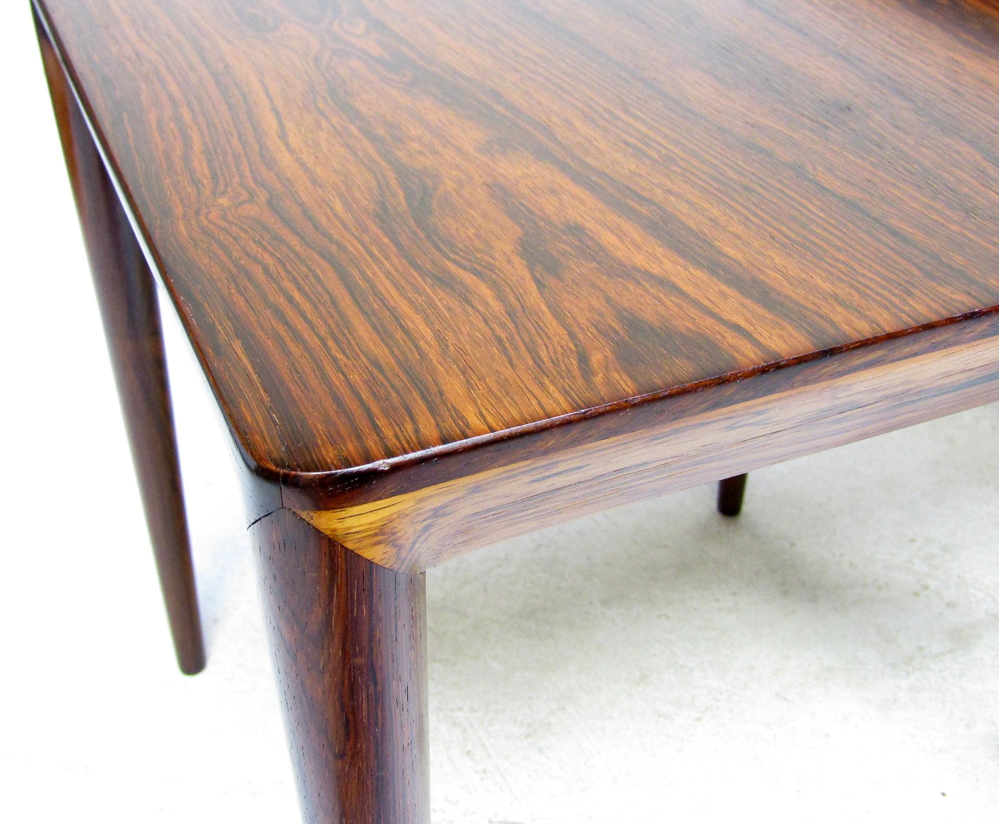 Three Danish 1960s Nesting Tables In Rosewood By Erik Riisager Hansen For Haslev For Sale 6