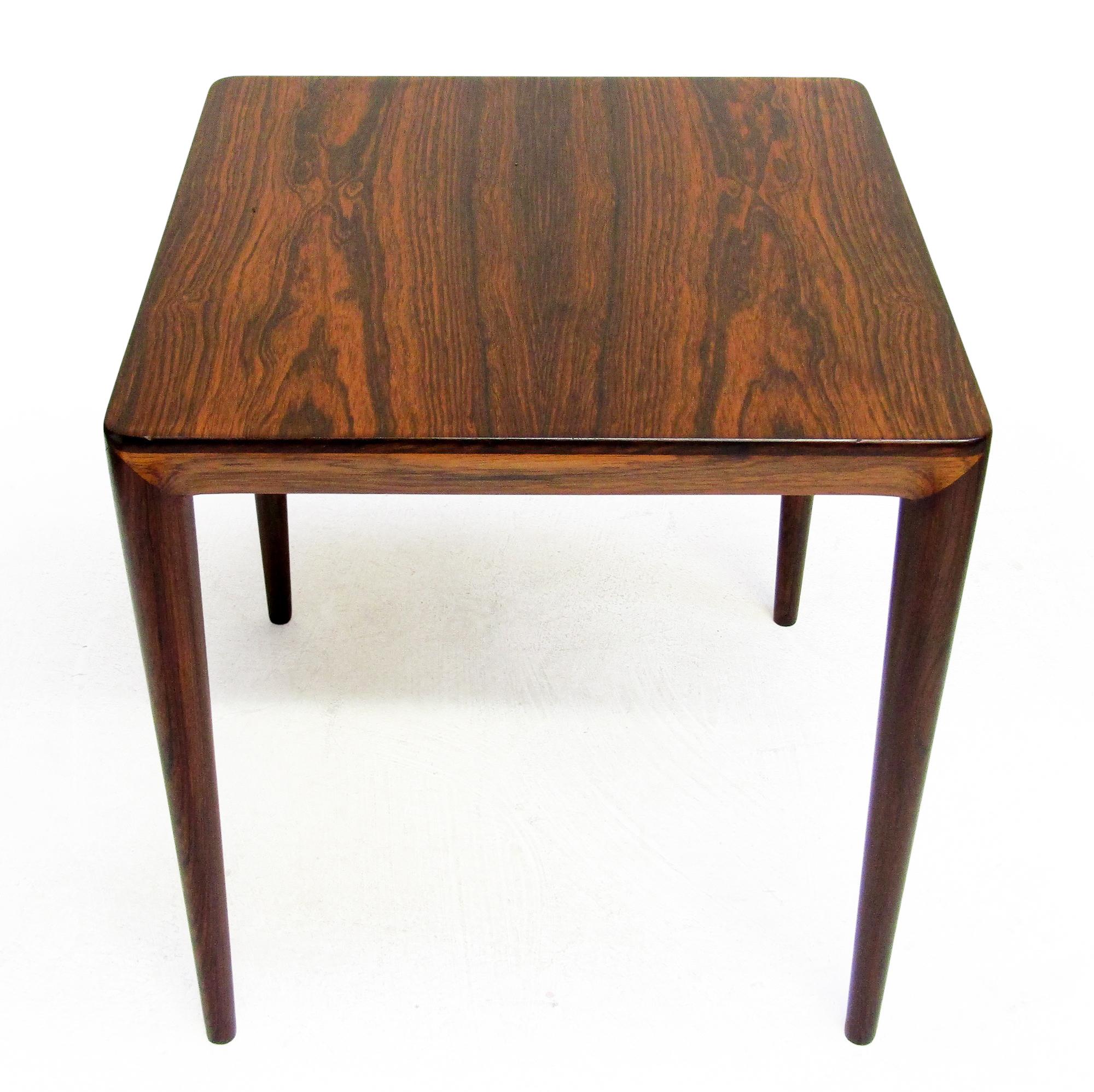 Three Danish 1960s Nesting Tables In Rosewood By Erik Riisager Hansen For Haslev For Sale 7
