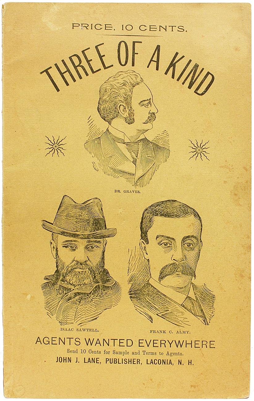American Three Of A Kind. The History Of The Murder Of Mrs. Barnaby & Sawtell c.1890's For Sale