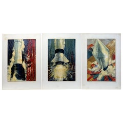 Three Oil Paintings from the American Rocket Society