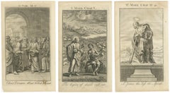 Drei alte Stiche - Evangelienszenen und Apostel aus dem Markusbericht, 1735