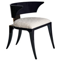Three One Four Studio, "Hope" Chair, Klismos, Lacquered, Bronze, Upholstered