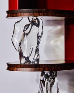 Three One Four Studio, "Imbalanced Holocene" Shelving, Rosewood, Resin, Lacquer